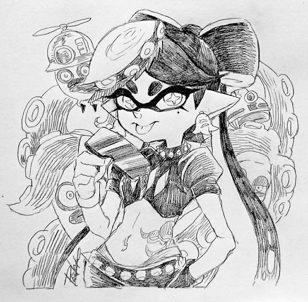 タコリちゃん
#皆さん線画と塗った後を見せてください #Splatoon2 