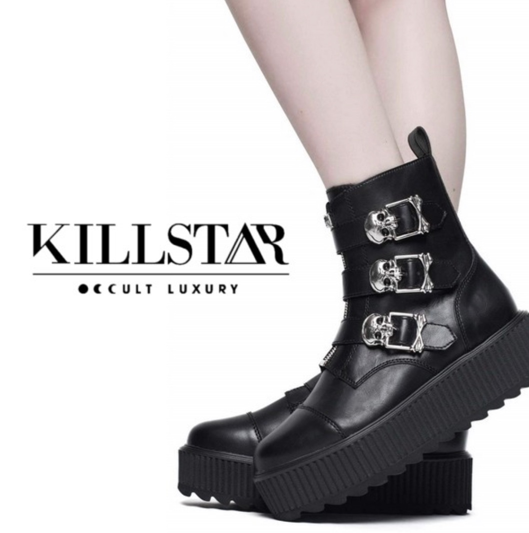 Qooza クーザ スカルベルトがインパクト抜群なブーツ パンク ロックコーデにピッタリなクールなレザーブーツです 即納商品です 詳細はこちら T Co Ydaeagb1ip Qooza クーザ ゴス ゴシック ゴシックファッション 個性派