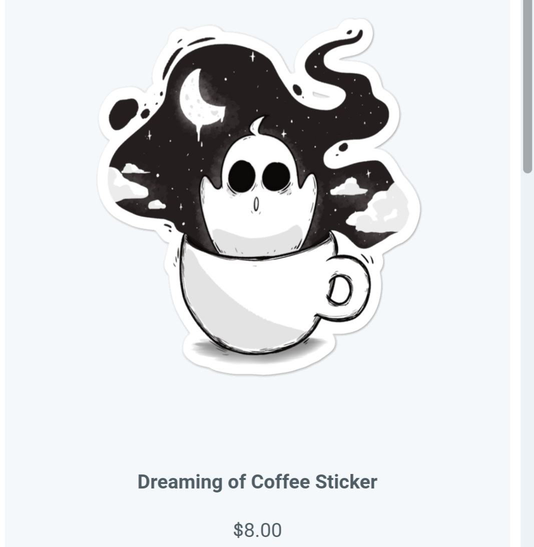 KinseyKasper's tweet photo. It's taken a hot minute, but I've added stickers to my Streamlabs merch store! I still live the crap out of these designs, and who said you can't still be spoopy in December? #stayspoopy #stickers #SupportSmallStreamers https://t.co/YylKb1RLuK