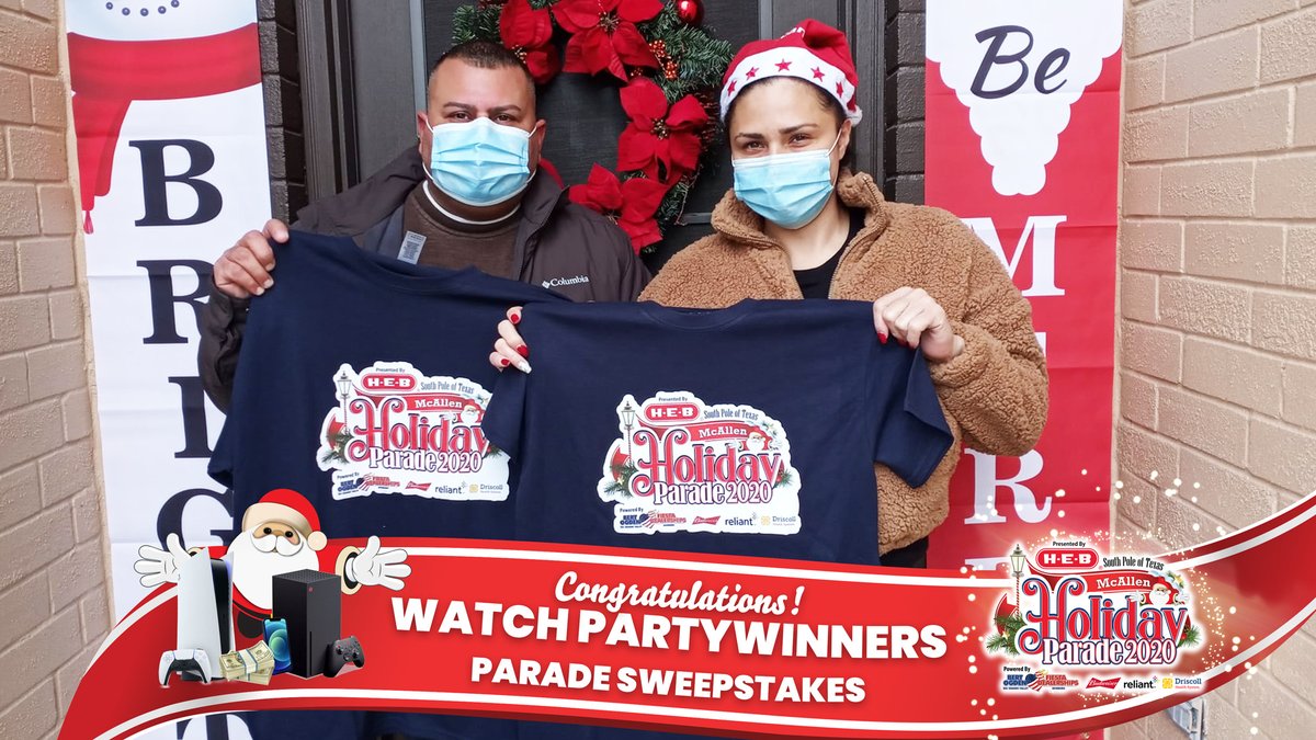 Congratulations to the García family for winning the McAllen Holiday Parade presented by H-E-B Watch Party!!! Find out where to watch and win prizes at: bit.ly/3geqZoi