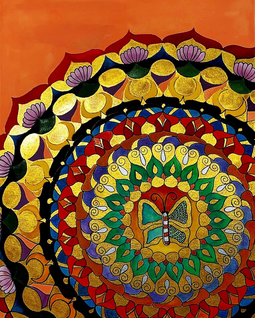 GopalanPalevi's tweet photo. PeacefulFreedom 😌
#art #arts #mandala #mandalaart #mandalas #butterflymandala #gold #colors #colours #colourful #colorful #designs #artwork #Artworks https://t.co/nV67sTEJo7