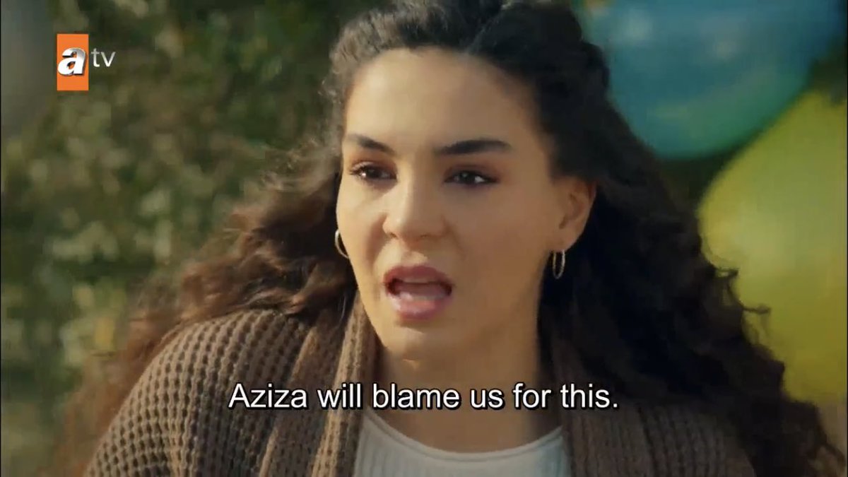 the way she knows the first thing azize would do would be to come for hazar and she is right to be scared my baby   #Hercai  #ReyMir