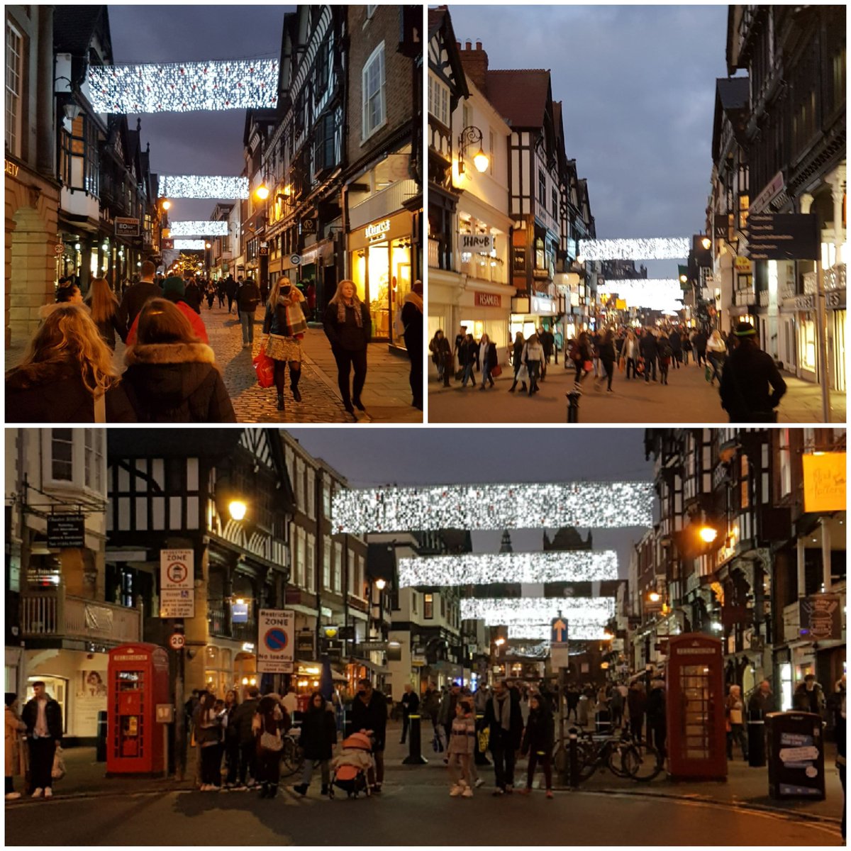 Plenty of people in #Chester this afternoon. Seemingly, the main retail attraction being Debenhams closing down bargains... #highstreet