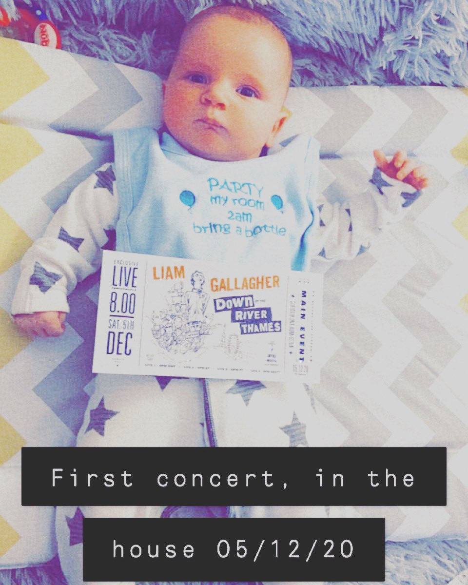 First concert at 11 weeks 💙 <a href="/liamgallagher/">Liam Gallagher</a>