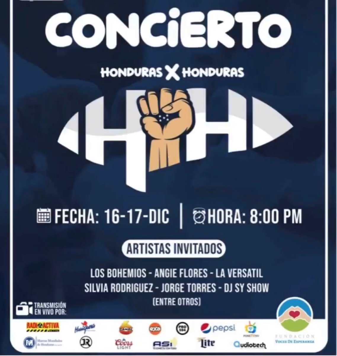Confirman participación de <a href="/Angiefloreshn/">Angie Flores 💙🎶💜</a> en el mega concierto llamado “Honduras x Honduras” una iniciativa que nace por parte de ciudades voluntariosas y empresas privadas, dichos fondos será en beneficios de las personas más necesitadas por los huracanes Eta e Iota