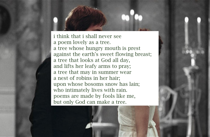 anne shirley-cuthbert: "trees" by joyce kilmer