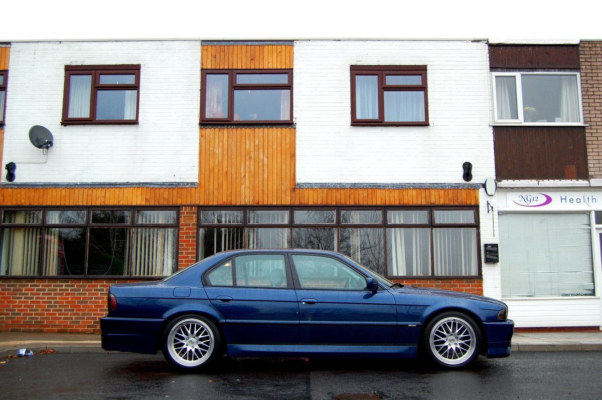 PaulCowland_'s tweet photo. My E38. Proof I will stick kit, rims and springs on anything... https://t.co/H2ybyR9mVO