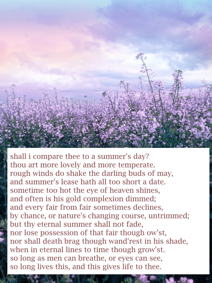 muriel stacy: "shall i compare thee to a summer's day?" by william shakespeare