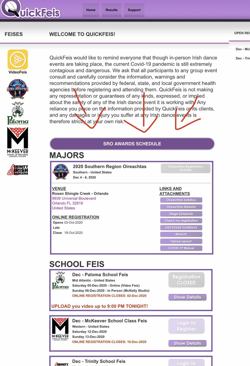On the homepage of QuickFeis you can now find the awards schedule for today!