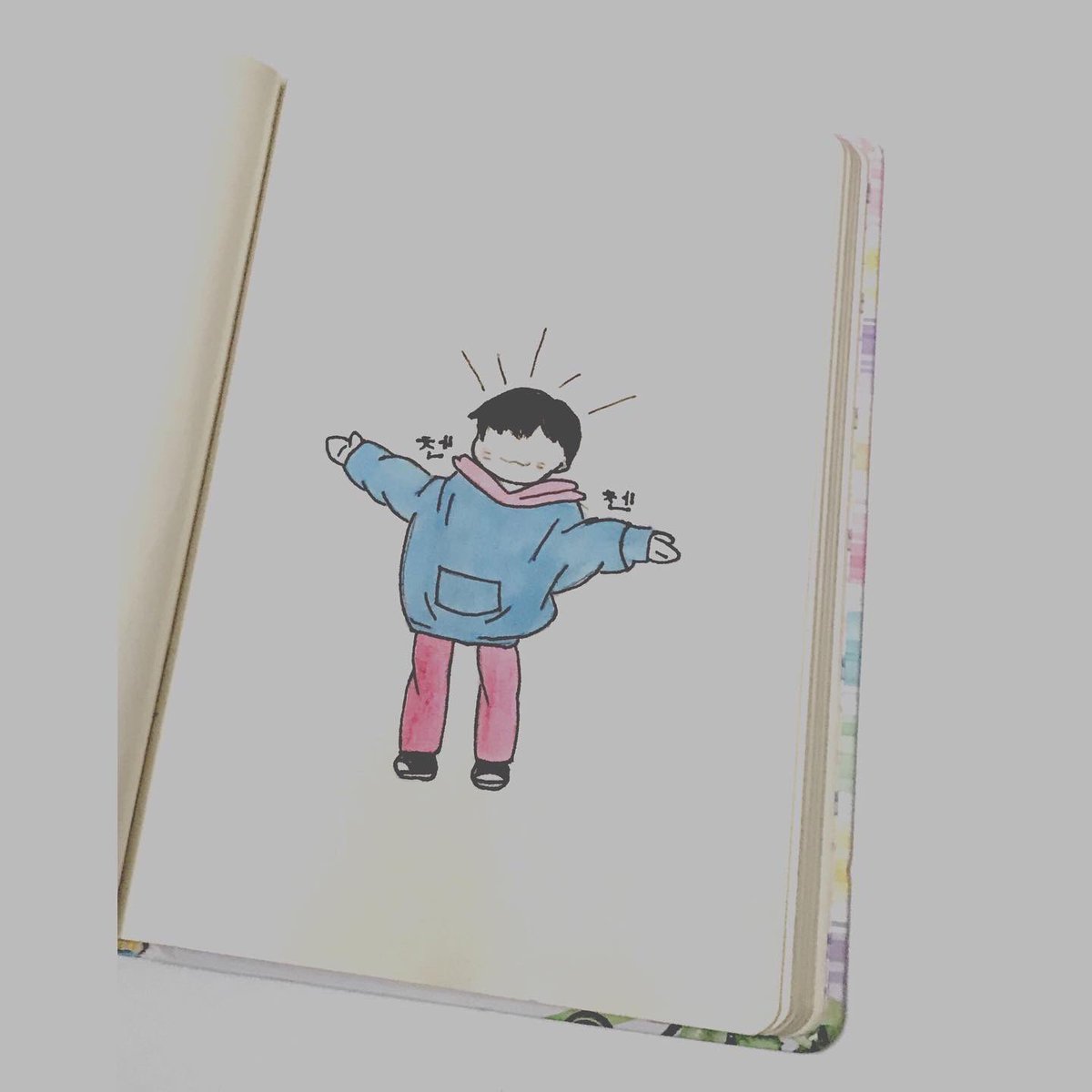 SehunRoo's tweet photo. Chen Chen ( ˘ ³˘)♥︎ 💗✨💕💖⛅️
#myart #chen #EXO #journal https://t.co/bT7Dn6FPts