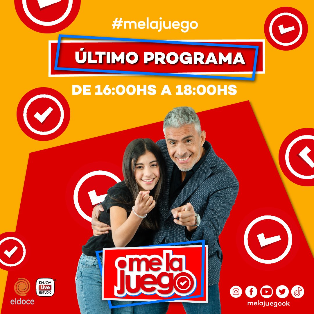 melajuegook's tweet photo. ¡Preparate! 🎉🎉🎉 Ya llega el último programa del año.
Nosotros nos la jugamos. Y vos, te la vas a jugar? 

📺 Sábados a las 16:00 HS por @eldoce
🎤 @cristianwbazan &amp;
💥 Produce: @enjoylivestudio
Dirección y edición @delcampopablo

#teledelalinda #teledelabuena #tvcordoba https://t.co/hjZ8ESJ6m3