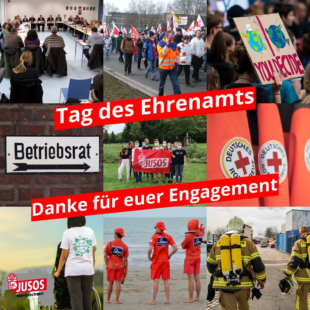 JusosNoSa's tweet photo. Heute ist #TagdesEhrenamts. Doch beim #Danke wollen wir es nicht belassen: Es müssen mehr Anreize für #Engagement geschaffen werden, z.B. müssen #Schüler*innen eine gute Note für ihren Einsatz bekommen, es muss Vorteile beim ÖPNV für Engangierte geben, damit Engagement sich lohnt https://t.co/qqlNf4JZzZ