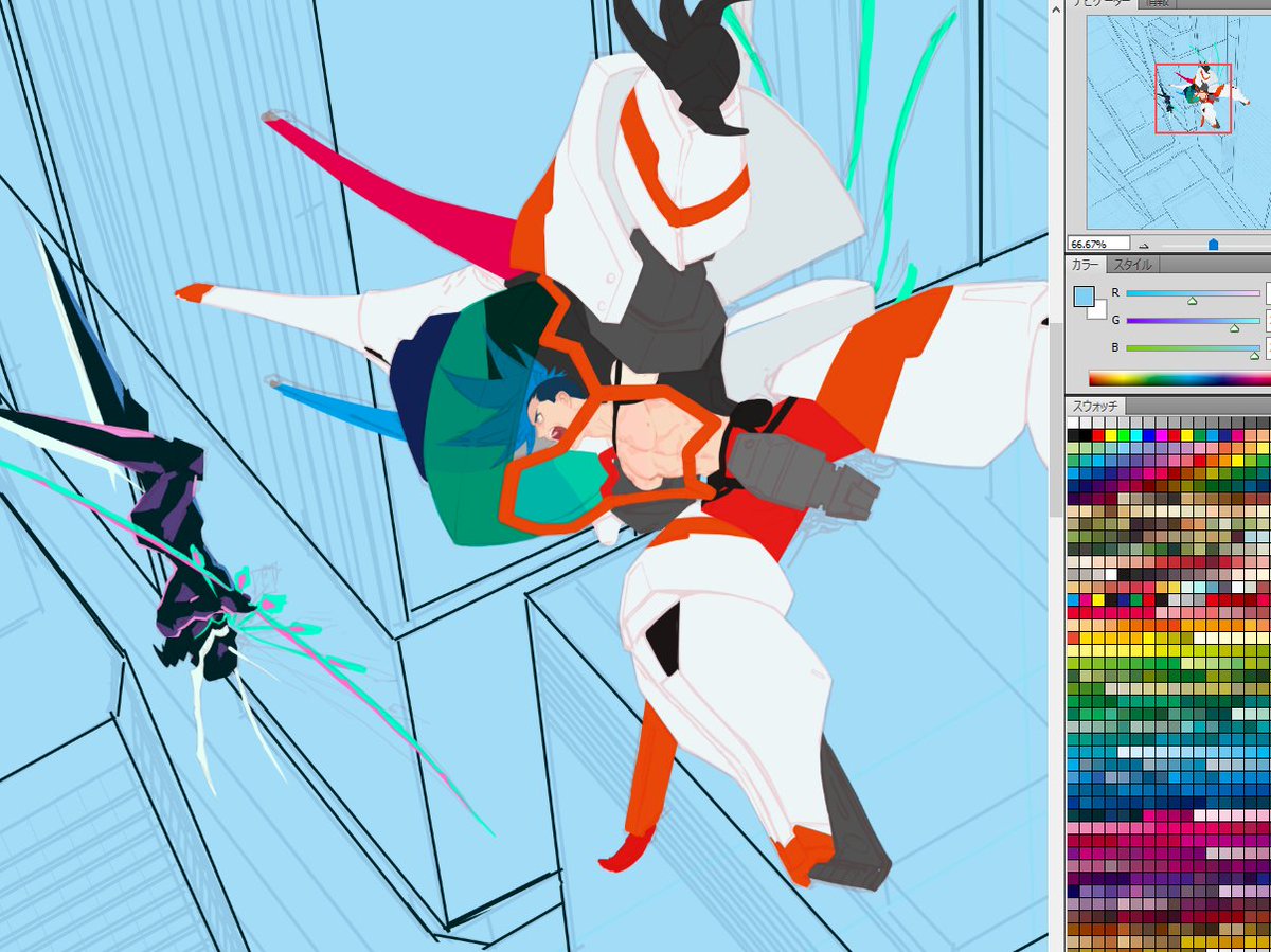 どう色をのせていけばいいのか見当がつかない のイラスト