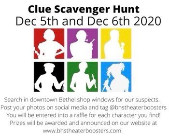 bhstheaterboost's tweet photo. Let the games begin!  Can you find the Clues? #bethelct @BTL_HS_Events @BethelCTSuper @ChrisTroetti https://t.co/V9Xmnzahrf