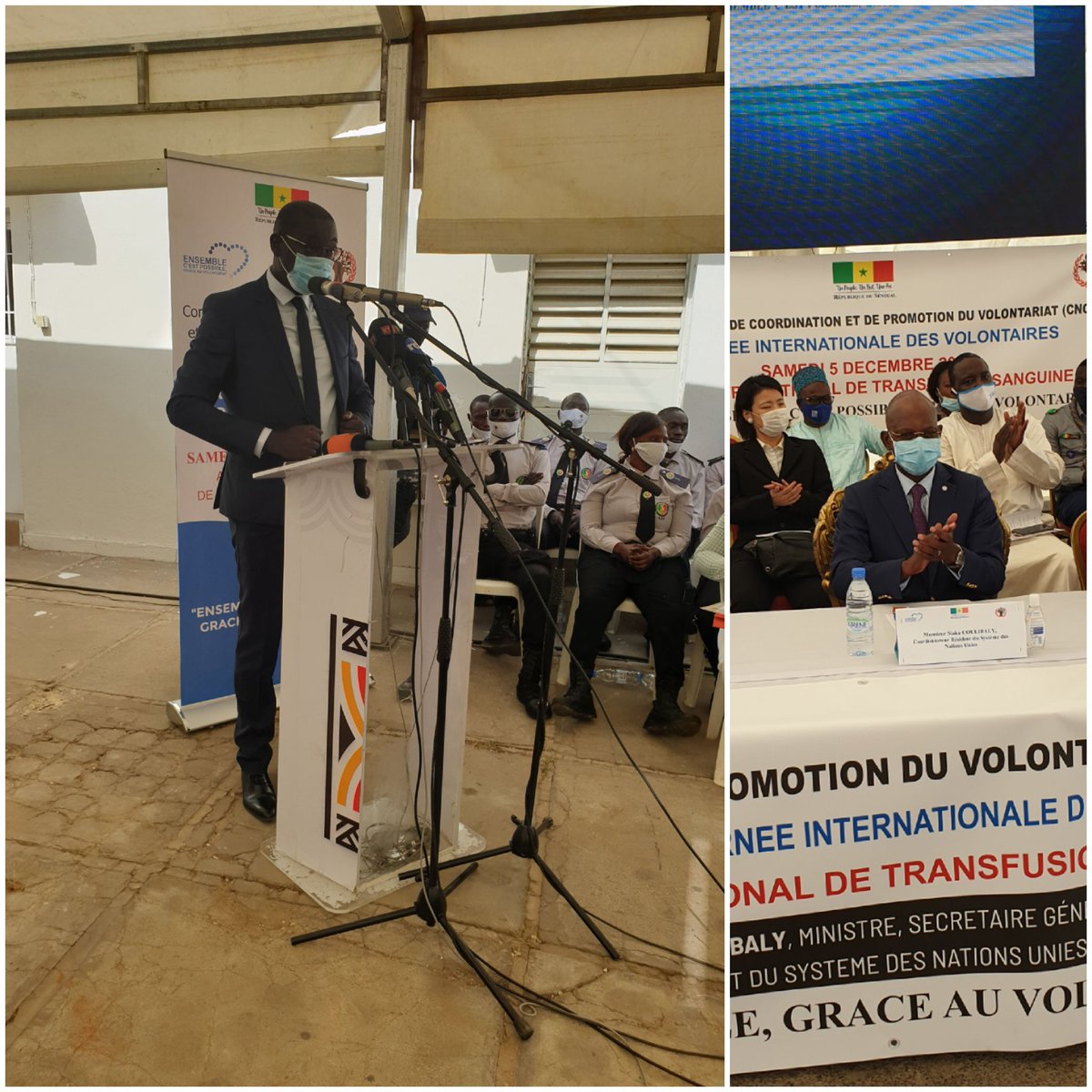 birama_thiam's tweet photo. Sénégal à l instar  communauté internationale a célébré aujourd'hui journée internationale des volontaires et don de sang.
Ce fut l'occasion de magnifier mobilisation volontaires en riposte  pandémie Covid-19 en présence Coord SNU et Sec G Gouvernement. 
#UNVolunteers #kebetu https://t.co/LWjopfPRFy