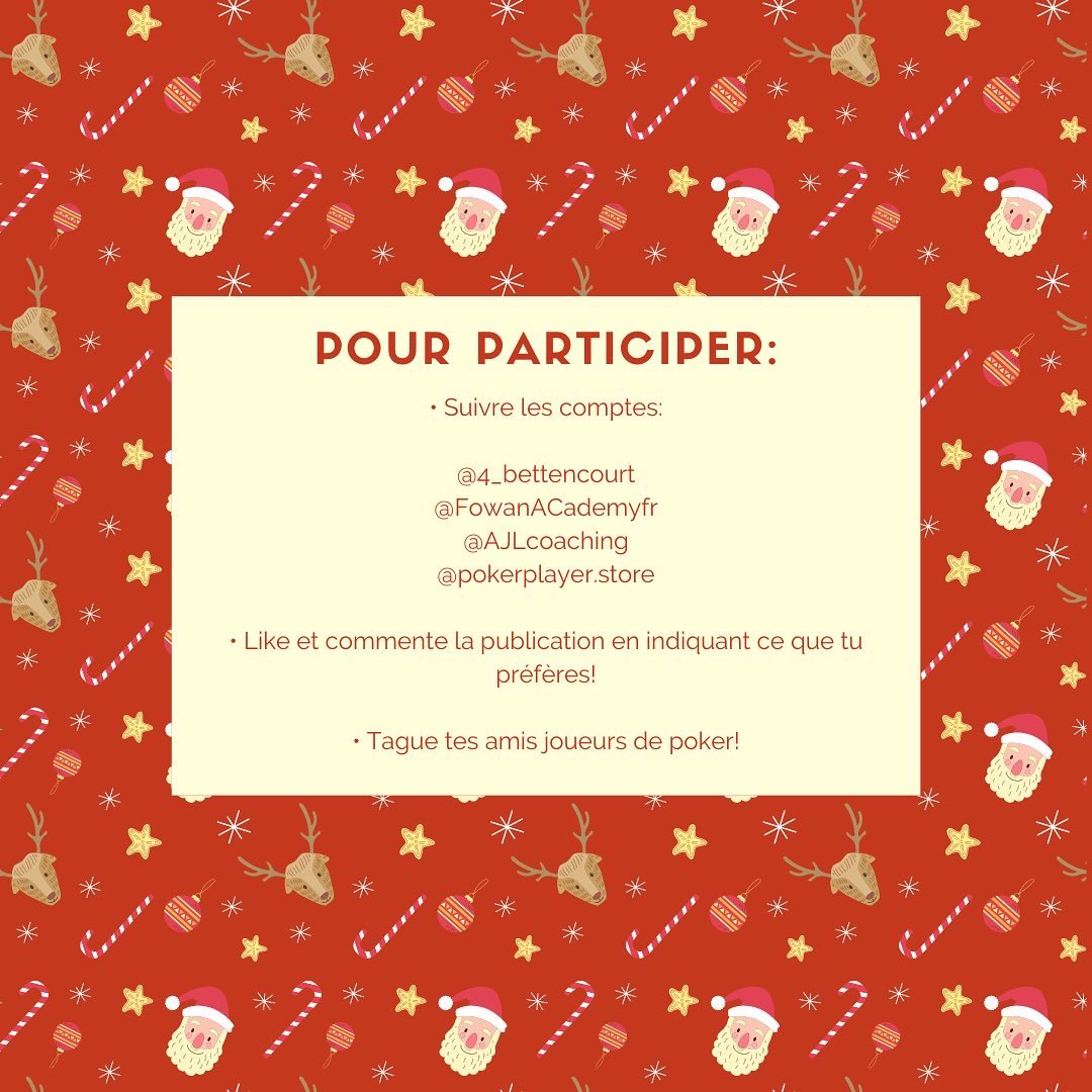 Concours de Noël 🎄 pleins de cadeaux à gagner! 🎁 pour participer rdv sur insta: 4_bettencourt ou fb: 4bettencourt. <a href="/Fowan_/">Fowan</a> <a href="/Pokerplayer_fr/">Poker Player</a>