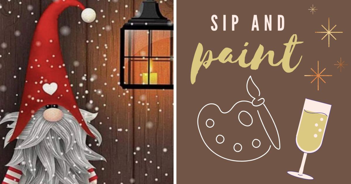 VisitCartersvil's tweet photo. Save your seat for Sunday's Sip and Paint. See this Christmas Gnome come to life on your canvas while sipping some of Georgia's best wine. Call today... https://t.co/QsVRbngs3r https://t.co/vILIp8hygI