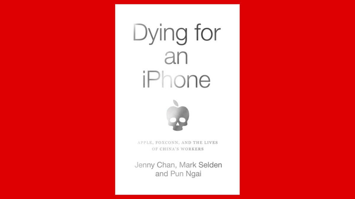 In “Dying for an iPhone,” the authors look past Apple’s sleek marketing to show how Foxconn factories making their products hurt Chinese workers and the environment.40% off at  @haymarketbooks (US):  https://www.haymarketbooks.org/books/1468-dying-for-an-iphone50% off at  @PlutoPress (UK):  https://www.plutobooks.com/9780745341293/dying-for-an-iphone/