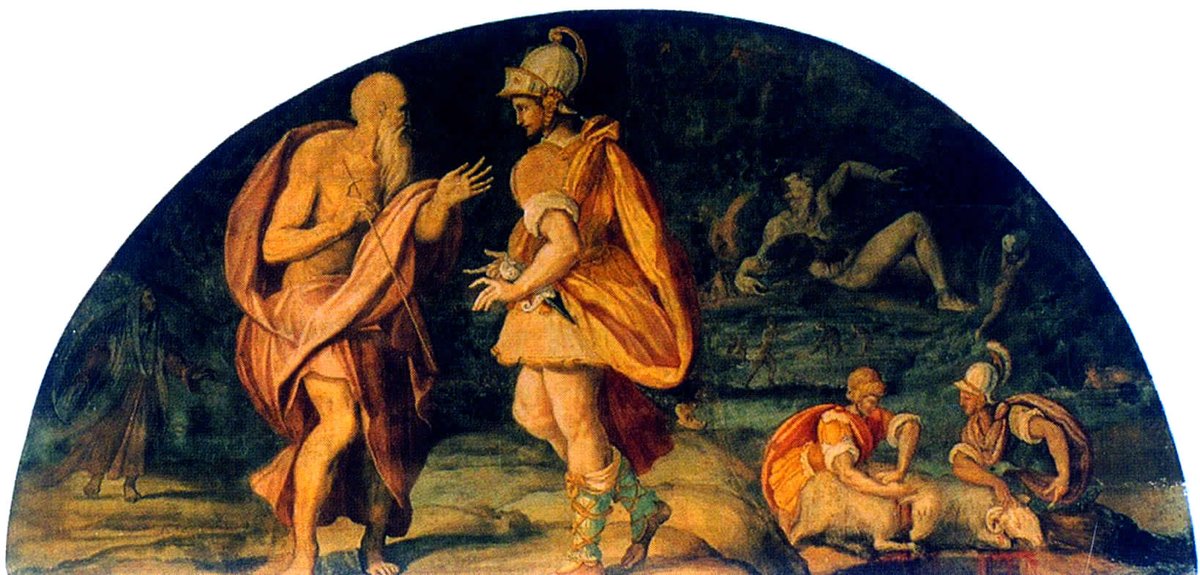 When Odysseus consults the prophet Tiresias about the future, Tiresias warns him that he and his crew will make it back home if they show restraint and endure when it is needed. We know how that goes, the crew doesn't and all end up dying. Odysseus shows restraint and survives.