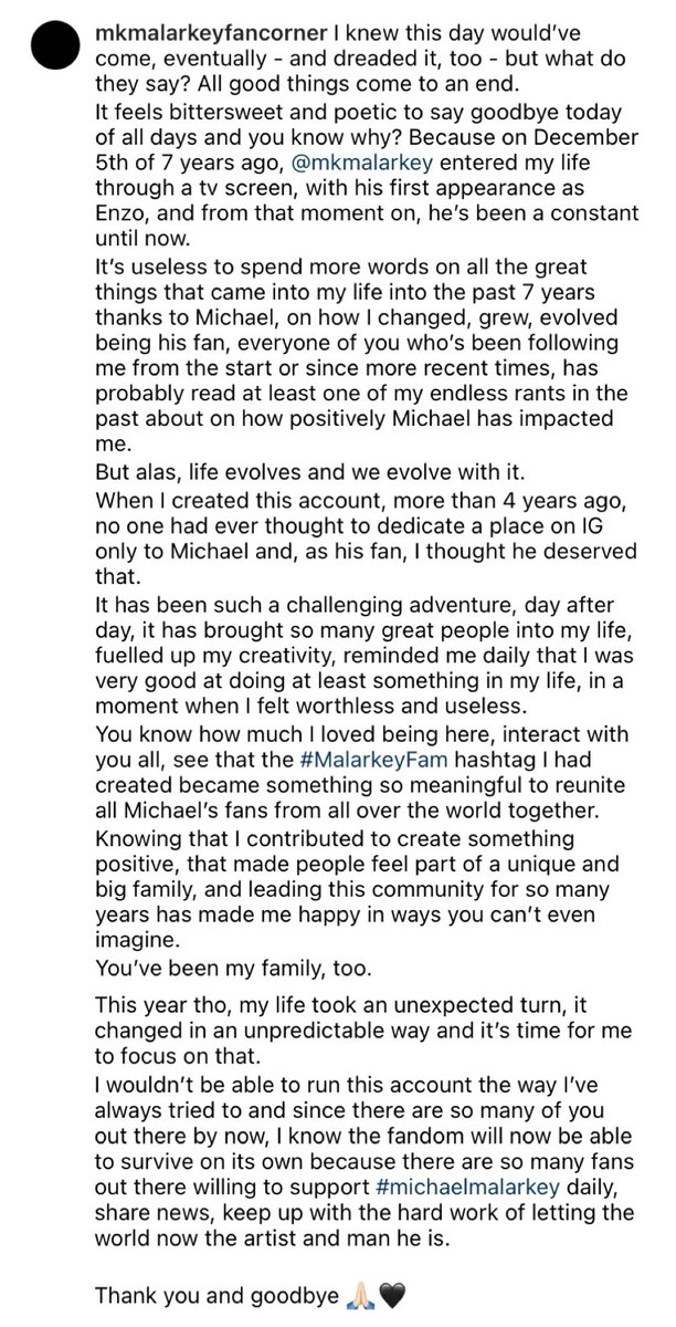 Thank you and goodbye 🙏🏻🖤

<a href="/mkmalarkey/">michael malarkey</a> #michaelmalarkey #MalarkeyFam