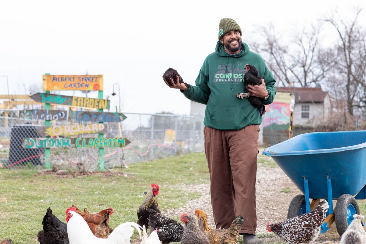 “We had 3 incinerators. Baltimore City has one of the highest asthma rates in the country. So we have a great opportunity to educate the affected people in this community.”—Marvin Hayes, manager of  @bmorecompost  #WorldSoilDay ( Miriam Doan)