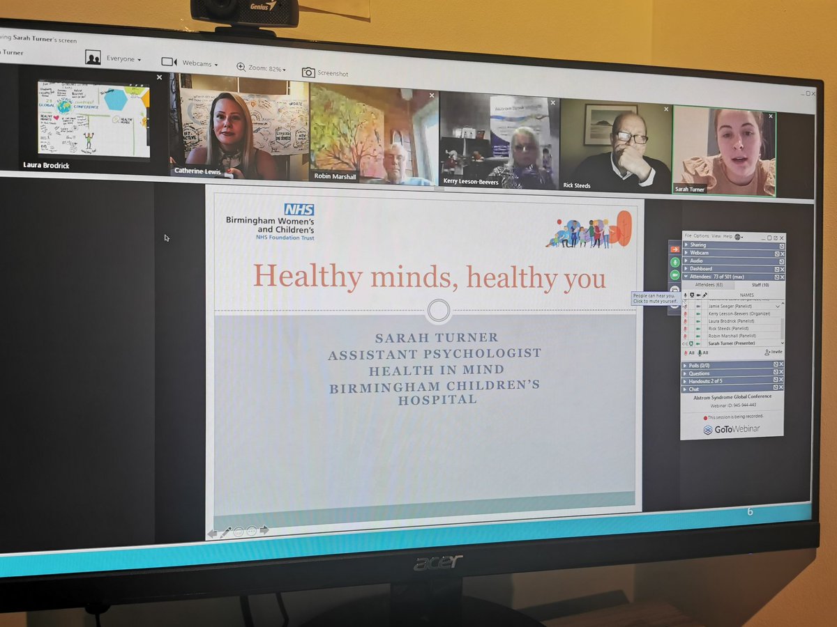 AS_UK's tweet photo. Welcome Sarah Turner from @Bham_Childrens discussing keeping our minds healthy at the #AlstromSyndrome #ASConf @MindCharity @YoungMindsUK @mentalhealth @ThriveAppsUK https://t.co/O7BOBwHWwA