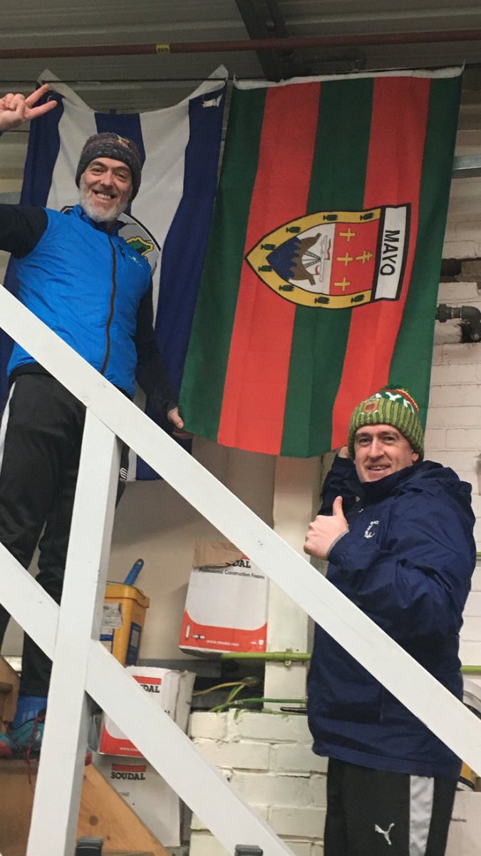 conshan's tweet photo. @MayoGAA @CrokePark good luck to the mayo boys tomorrow from Rossendale England π’π΄β½οΈ #fanwall #bestseatinthehouse https://t.co/MS3JK0Nhho
