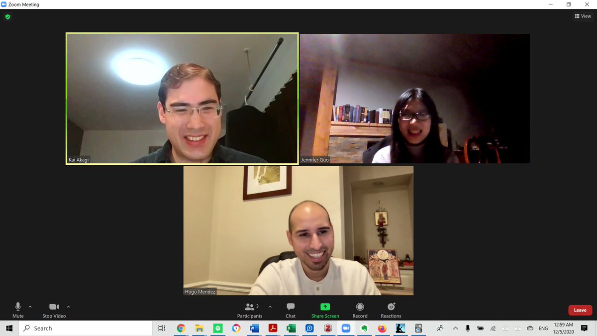 jenniferguo's tweet photo. had a great time last night in the @BRANECollective #VirtualCoffeeLine with Dr. @kai_akagi and @DrHugoMendez glad I checked Twitter at 12:30am 😅 #NightOwlsUnite https://t.co/zWYV9xxbVs