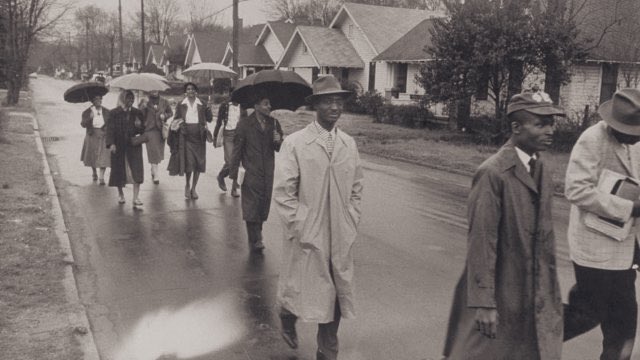 The #MontgomeryBusBoycott started 65 years ago today. Learn more about it here: montgomeryadvertiser.com/picture-galler…. #MLK’s leadership mattered, but please remember today and always the organizers, including #JoAnnRobinson, whose strategy and resilience made it happen.