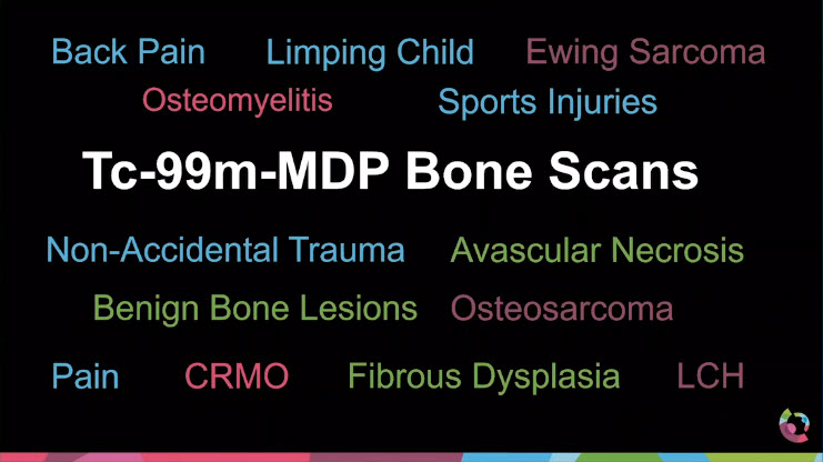 Who can forget Dr. Sharp's list of indications for pediatric Tc99m-MDP Bone scan? This is one of those  #RSNA20 slides that will haunt you for years to come