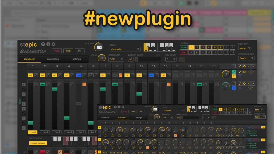 Dedicated to all the #abletonlive #producers out there who are looking for the extraordinary. #newplugin Stepic is out, now!
devicemeister.com
#stepsequencer #maxforlive #audioplugin #ableton #musicproducer #musicproduction #abletonlive11