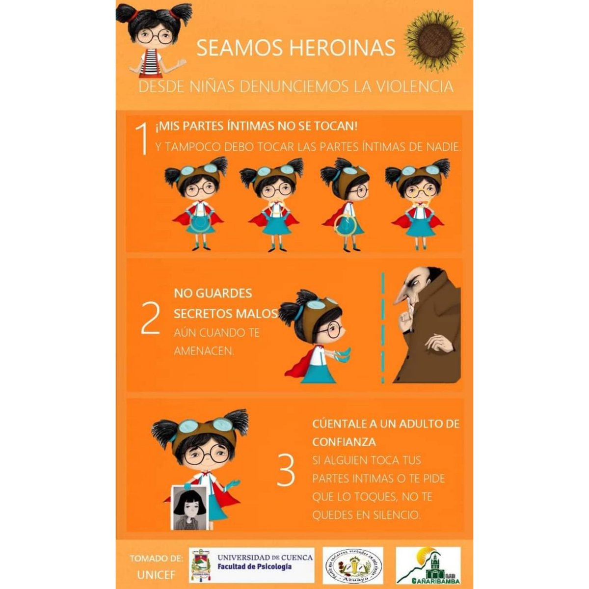 ♥️#Día_10 #Activismo_Eliminación_de_la_Violencia_Contra_las_Mujeres. 
✅Súper importantes, necesario prevenir la violencia desde tempranas edades,🙅‍♀️🙅🙅‍♂️ concientizar a niñas y niños ante el acoso sexual, basta de violencia. ¡Padres Creamosle!
#CAÑARIBAMBA_SHAGLLI_CALVAS__EL_TAMBO