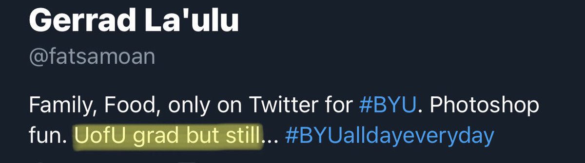 I finally did it...updated my bio to include this. I was ashamed and kept that secret far too long and it’s time people know the truth 🥴😂 

#BYUalldayeveryday #thisisY