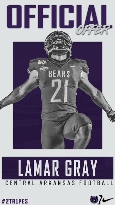 Blessed to receive an offer from The University of Central Arkansas 🐻🟣⚪️#destinedforgreatness