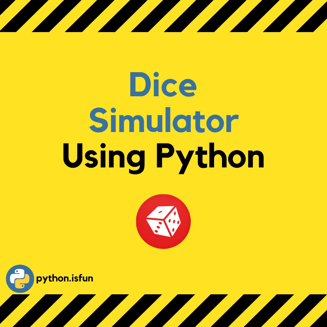 IsfunPython's tweet image. Do you know about dice simulation?
A dice is a simple cube with numbers from 1 to 6 written on its face. But what is simulation? It is making a computer model. Thus, a dice simulator is a simple computer model that can roll a dice for us.
Do follow @IsfunPython
#pythonisfun