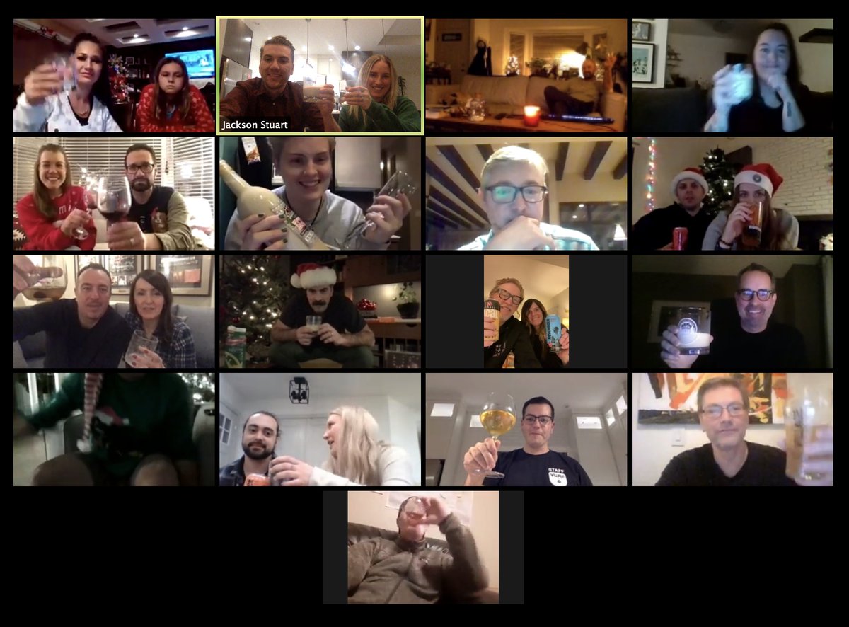 It was not the typical holiday get together this year but we still managed to gather virtually to share a cheers and some local favourites including <a href="/Ship_and_Anchor/">Ship & Anchor Pub</a> EggNog, <a href="/SilkRoadSpices/">The Silk Road</a> and amazing food by #CravingsCalgary. Happy Holidays from the Village Crew!
