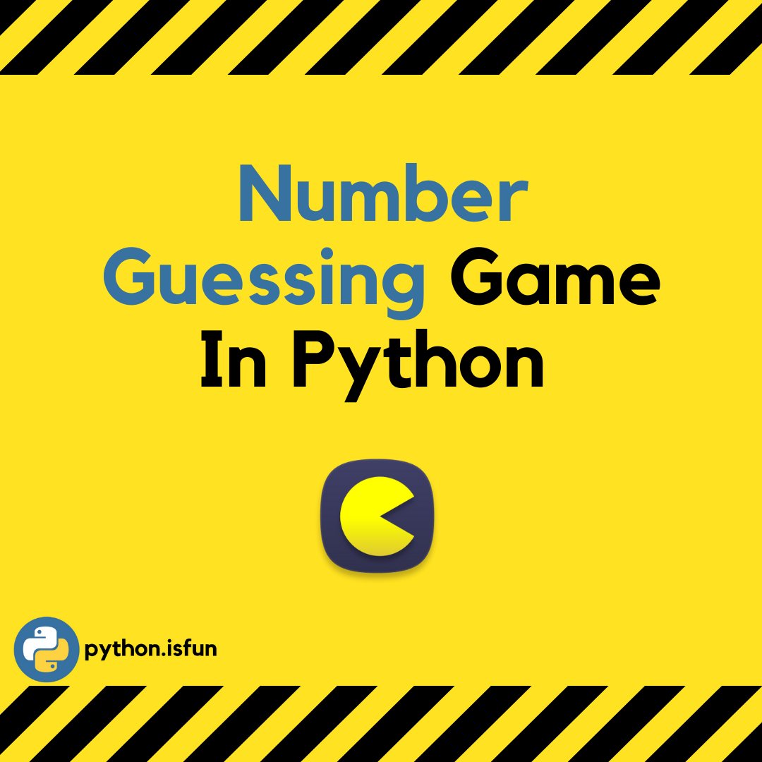 IsfunPython's tweet image. Most of the students from a Computer Science background, think of their very first project after doing a Programming Language.
I.e Number guessing
Do follow @IsfunPython
#pythonisfun #pythonprogramming #pythonisfuture
#codeforfun #codewithharry #pythonlanguage