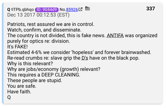 5] Here are the 17 posts from 13 Dec 2017. Watch, confirm and disseminate. A VERY SPECIAL PLACE FOR GS!! What would be the penalty for stealing elections?