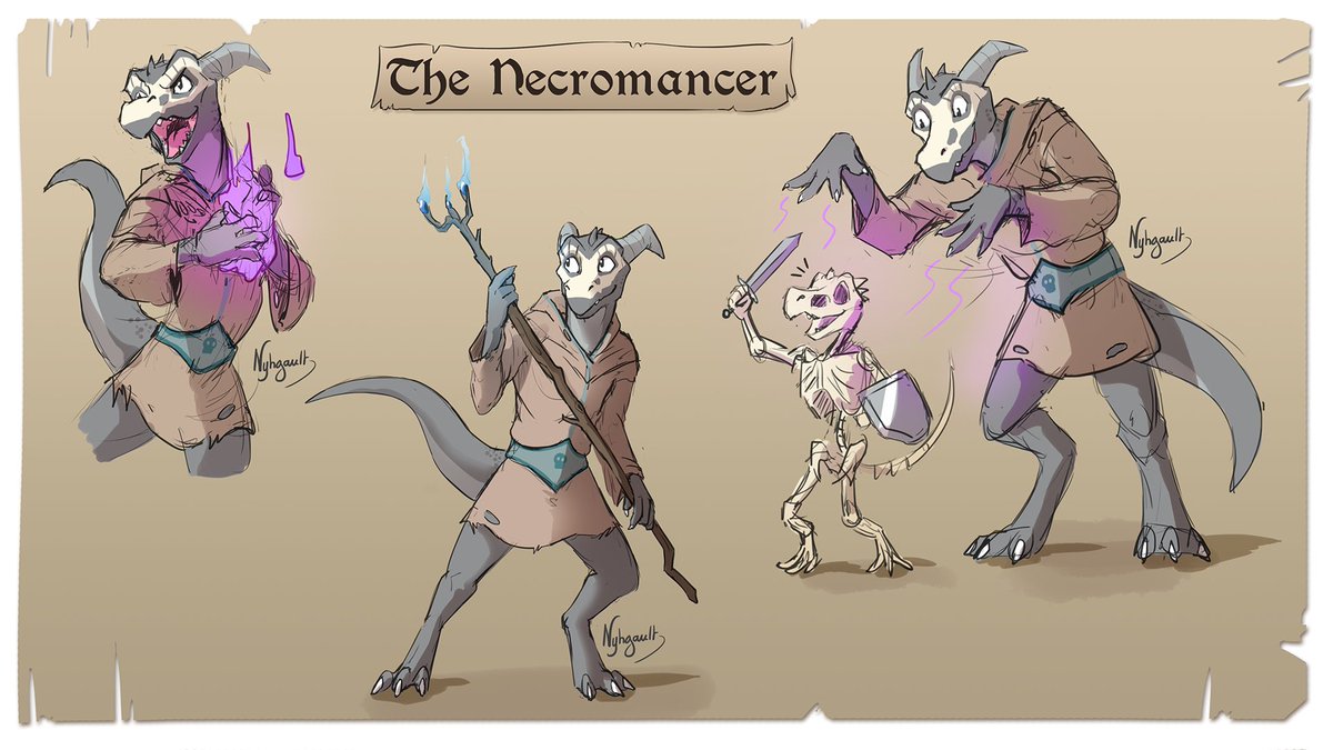 As promised, I doodled some ideas for the kobold Necromancer for my boardga...