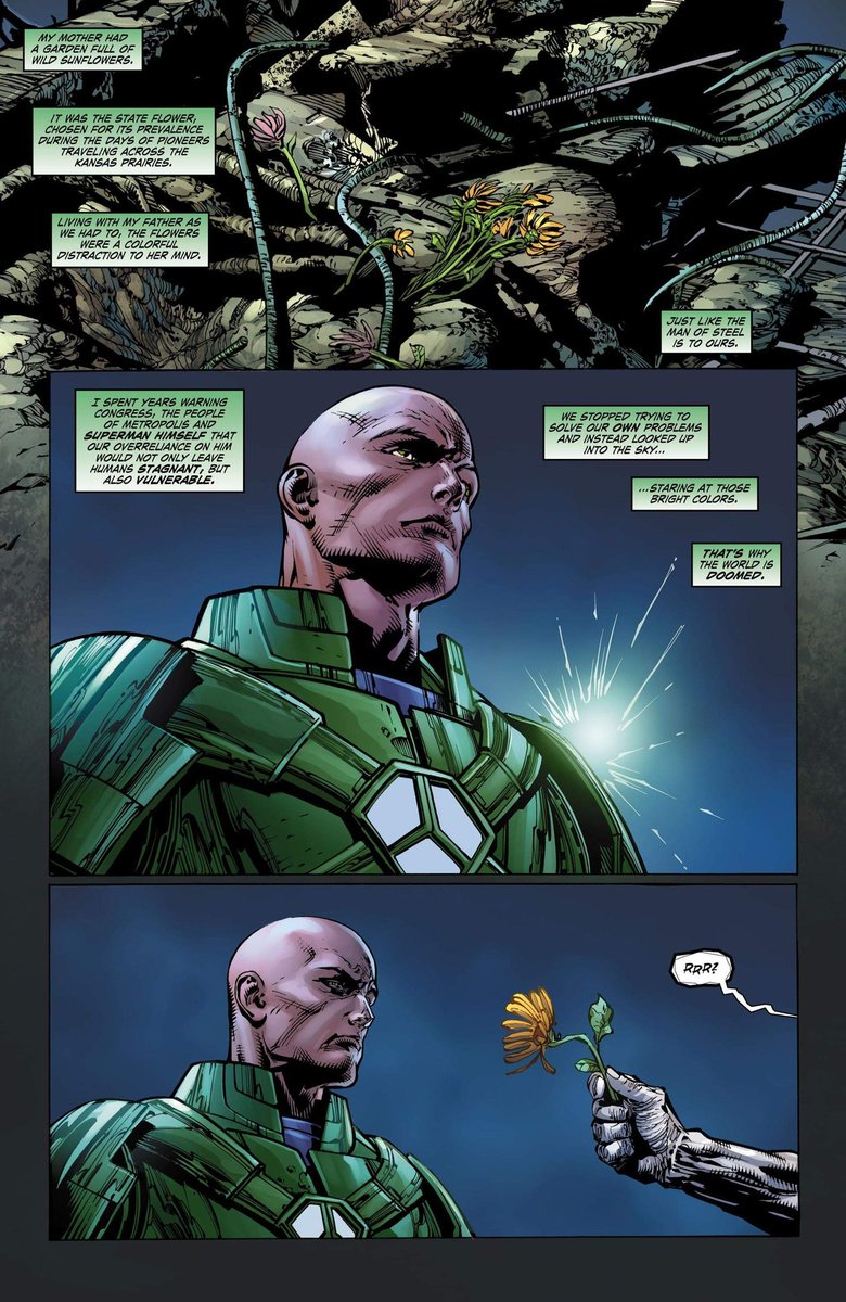 As so we reach Forever Evil.With no heroes to save the day Lex and a bunch of villains save the Earth from the Crime Syndicate.