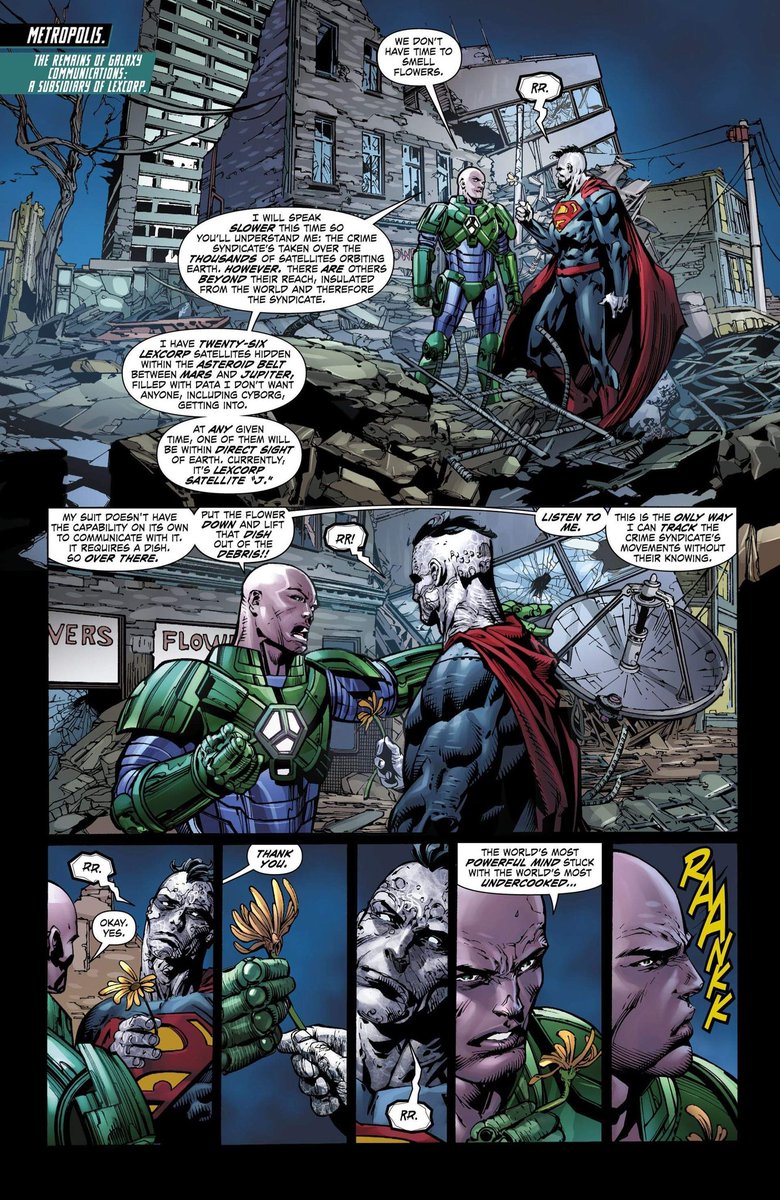 The kind of Doctor Frankenstein relationship Lex has with his monster Bizarro is nicely explored throughout the event, as Lex begins to open up to his creation for the first time.