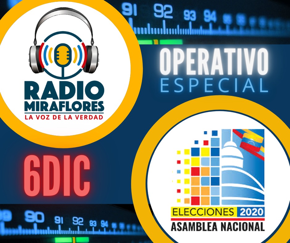 En <a href="/SomosRMNoticias/">Radio Miraflores #LaVozDeLaVerdad</a> #LaVozDeLaVerdad te invitamos a seguir nuestra Programación Especial para este domingo #6Dic en #TiempoDeElegir 

Desde muy temprano estaremos dando cobertura a las Elecciones Parlamentarias 2020 #VotarEsDemocracia #5Dic