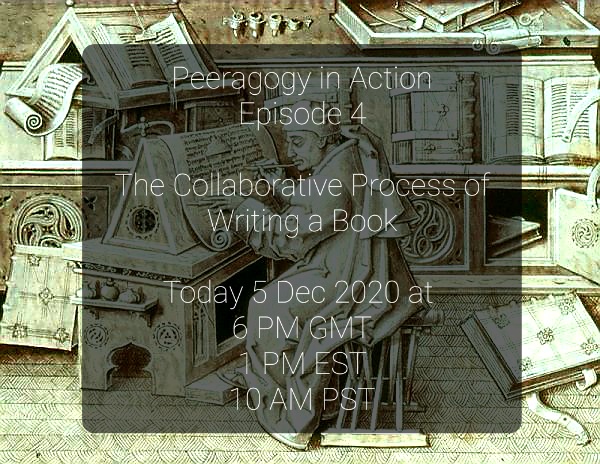 Peeragogy's tweet photo. Please join us for the next episode of our podcast #Peeragogy in Action at https://t.co/rutc2YCiki with special guests @hrheingold &amp; @BryanAlexander in a little over two hours at 6 PM GMT / 1 PM EST / 10 AM PST Host @JoeCorneli with Technical Directors @PiercePress &amp; @snowinla https://t.co/GLrEGZwYVi