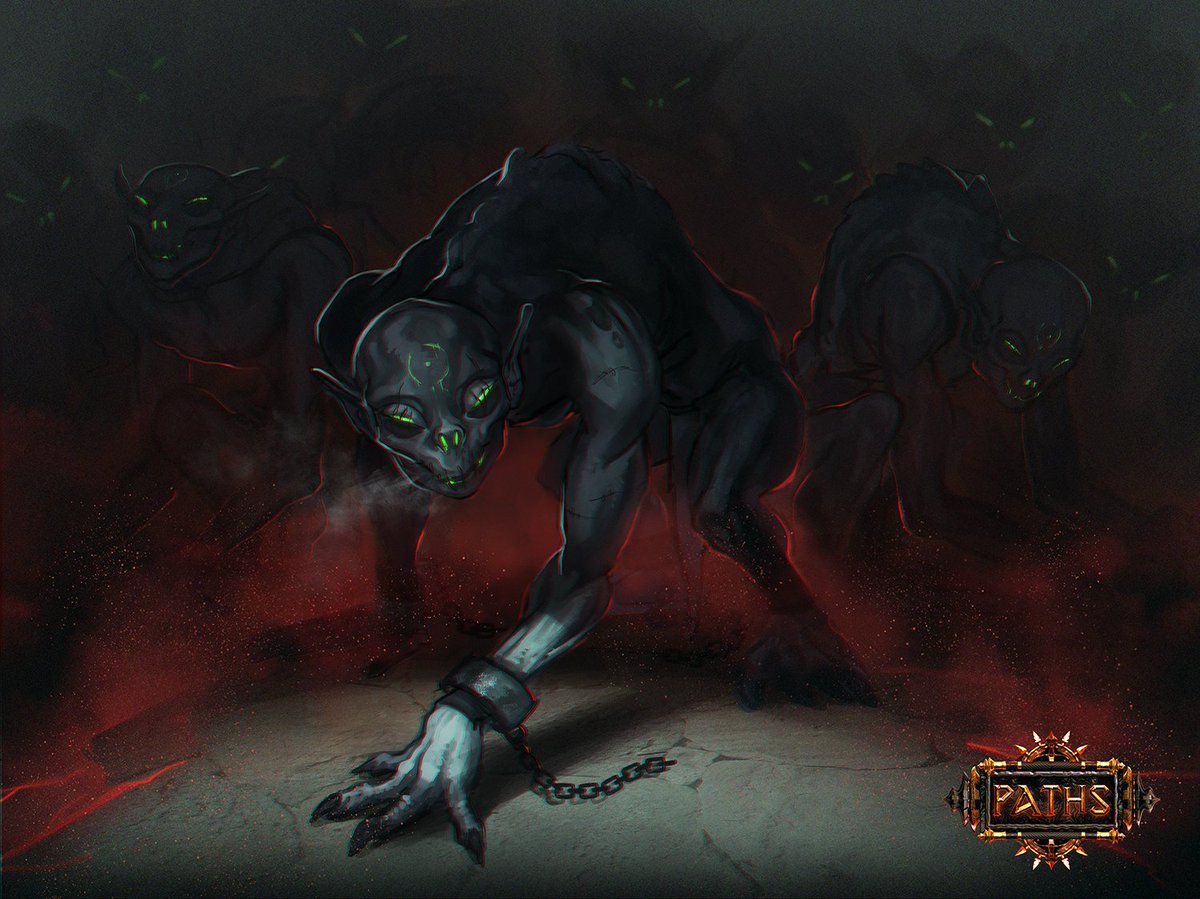 TheSmunchy's tweet image. Many of the leaders of both The Society and The Kinsworn are now under threat by the Abyss and his demonic terrors. It is hard for them to choose to work together against such evils, but they put aside their differences and stand together. #ttrpg #rpg #pathsrpg #indiegame