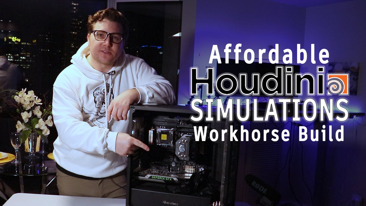 PierreJamesM's tweet photo. In this video I'm showing my custom build that I use for SideFx Houdini 3D Visual Effects software. I  explain and compare the latest high powered hardware build options for Houdini software to this more affordable alternative which uses dual Xeon cpu's.
https://t.co/2dRtYDNv39 https://t.co/wnbPatLpPo