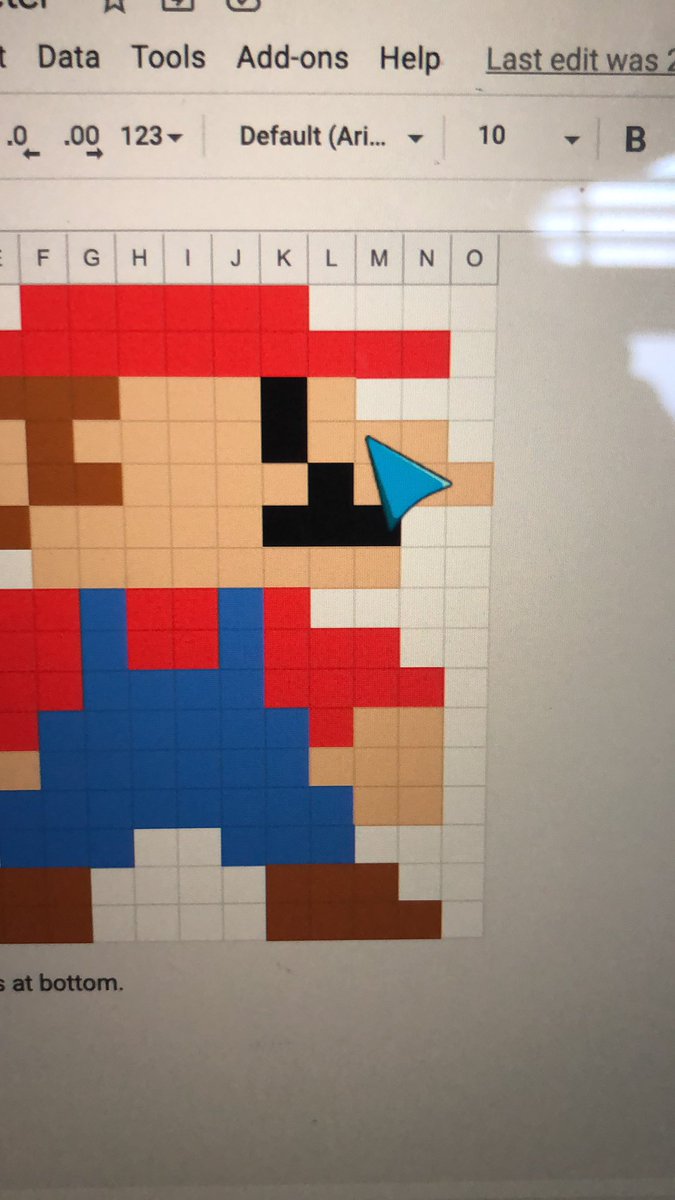 beereynamms's tweet photo. Enjoying the pixel art, Mario!!#LJTECHi3 @eduGOOGdroid @CGarza0930 https://t.co/H3ipDt63iv