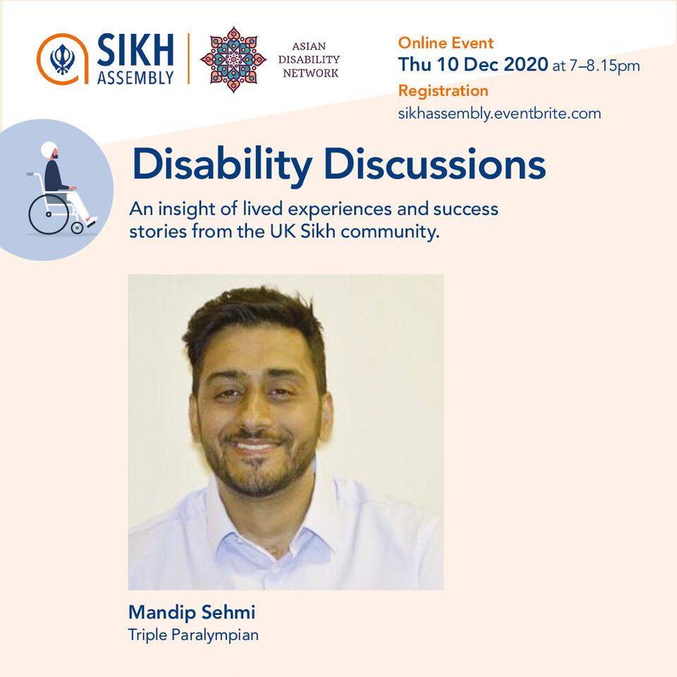 AsianDisability's tweet photo. Our first panellist is @MandipSehmi triple #Paralympian who won 3 gold, 1 silver & 1 bronze @IWRF European Championships. Mandip will be talking about acquiring an impairment after he was involved in a car crash which broke his neck and injured his spine. #DisabilityDiscussions https://t.co/Ntzm1CF8pC