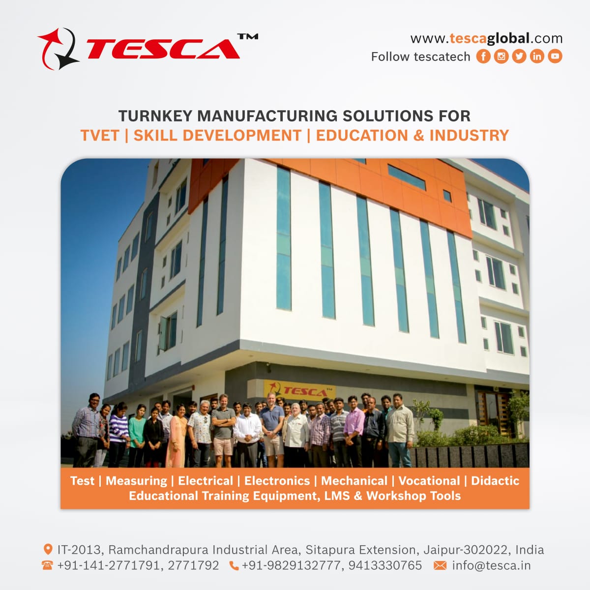 tescaglobal's tweet photo. Tesca specialize in doing turnkey projects that are fully operable when it is handed over to the project authority
For More Information Mail Us At- info@tesca.in
#microwavetestbench #skilldevelopmentequipment #electricalmachinetrainer #chemicallabequipment #bestelectronicscompany https://t.co/MaxTVkaNSX