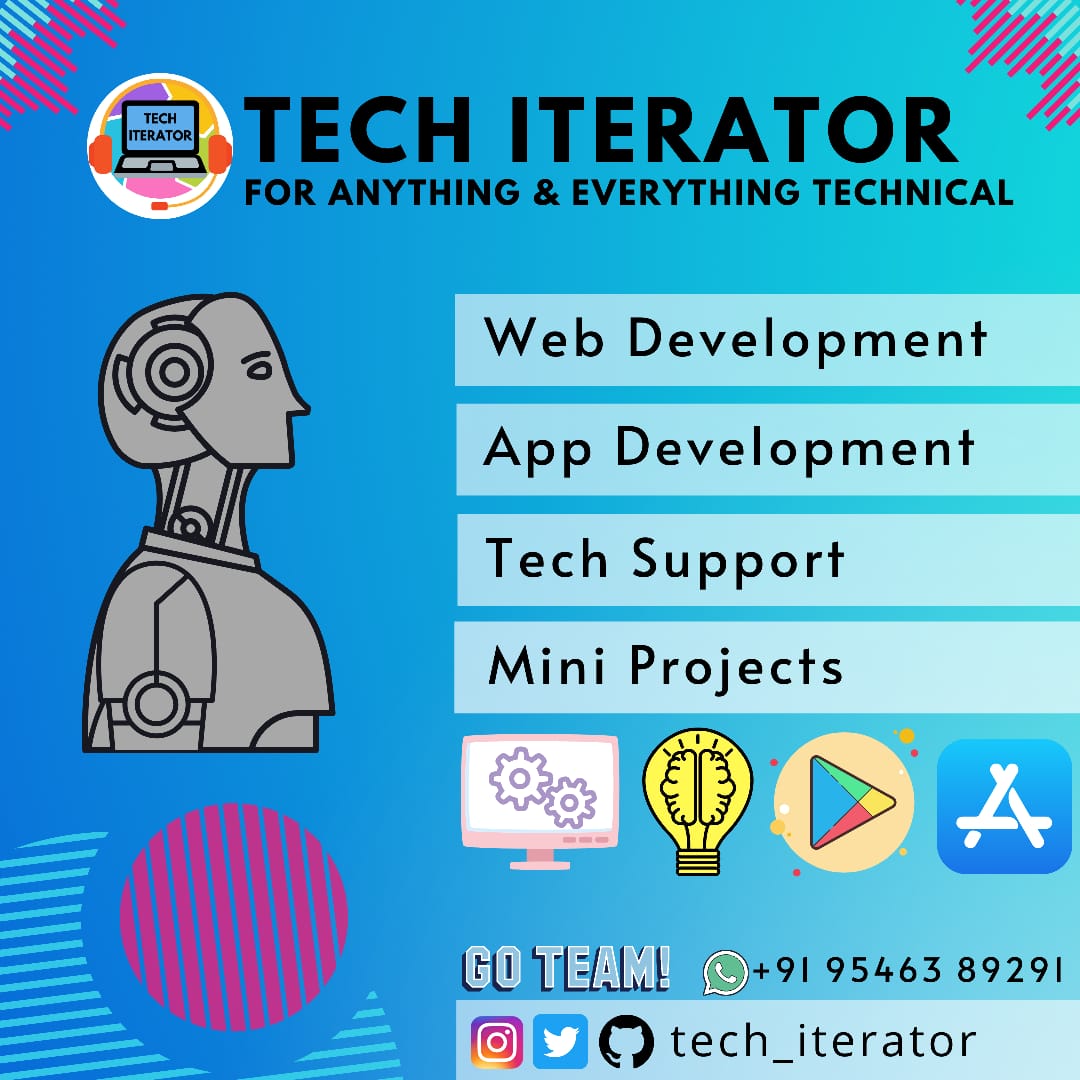 tech_iterator's tweet image. We from @tech_iterator work as a service for following technologies to up you high .
document.write(&quot;For Anything and Everything Technical&quot;);