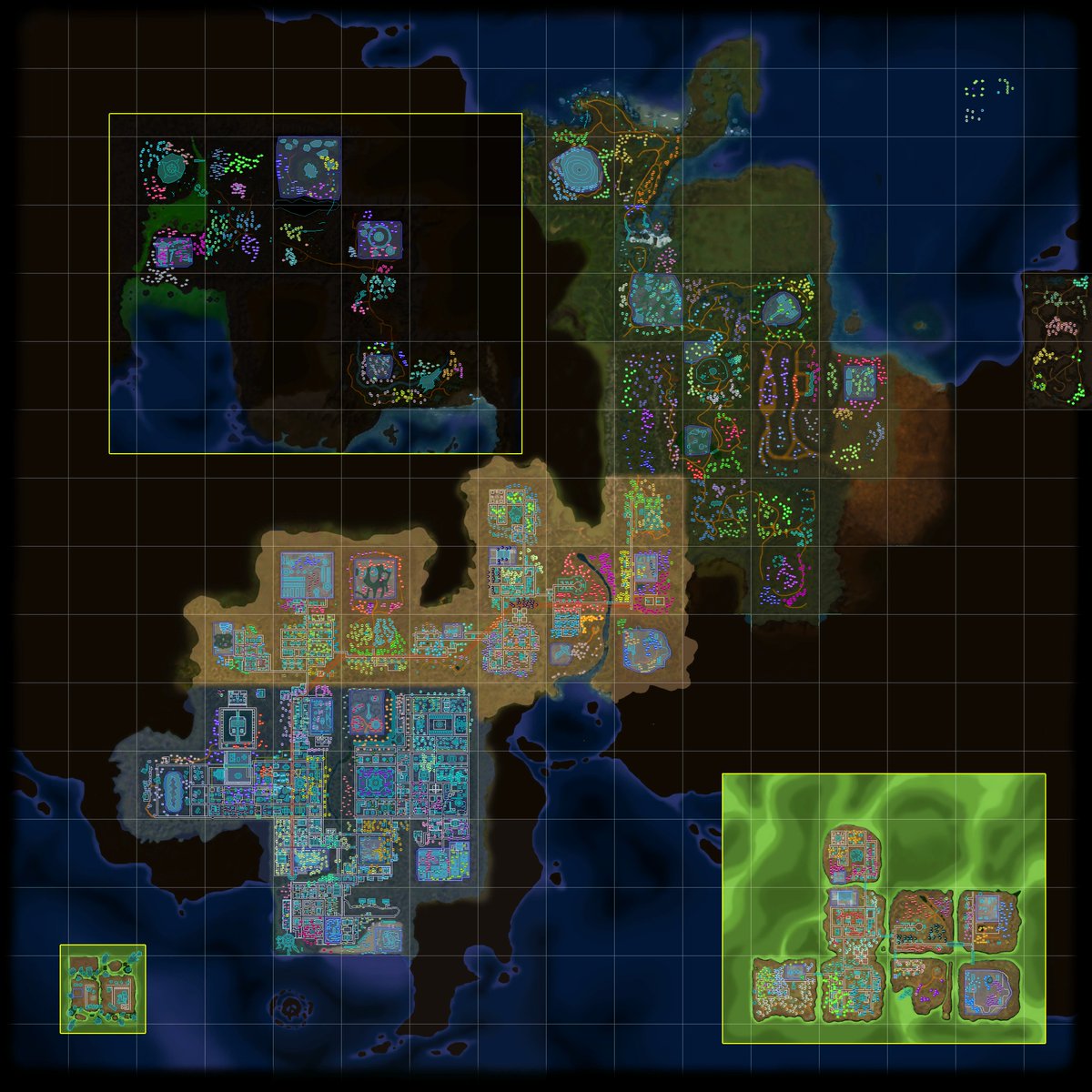 Frizy_Hyper's tweet image. High Detailed Map of Mobs with their Mob Id! Credits to: @OpenFusionProj (The official twitter account for openfusion)